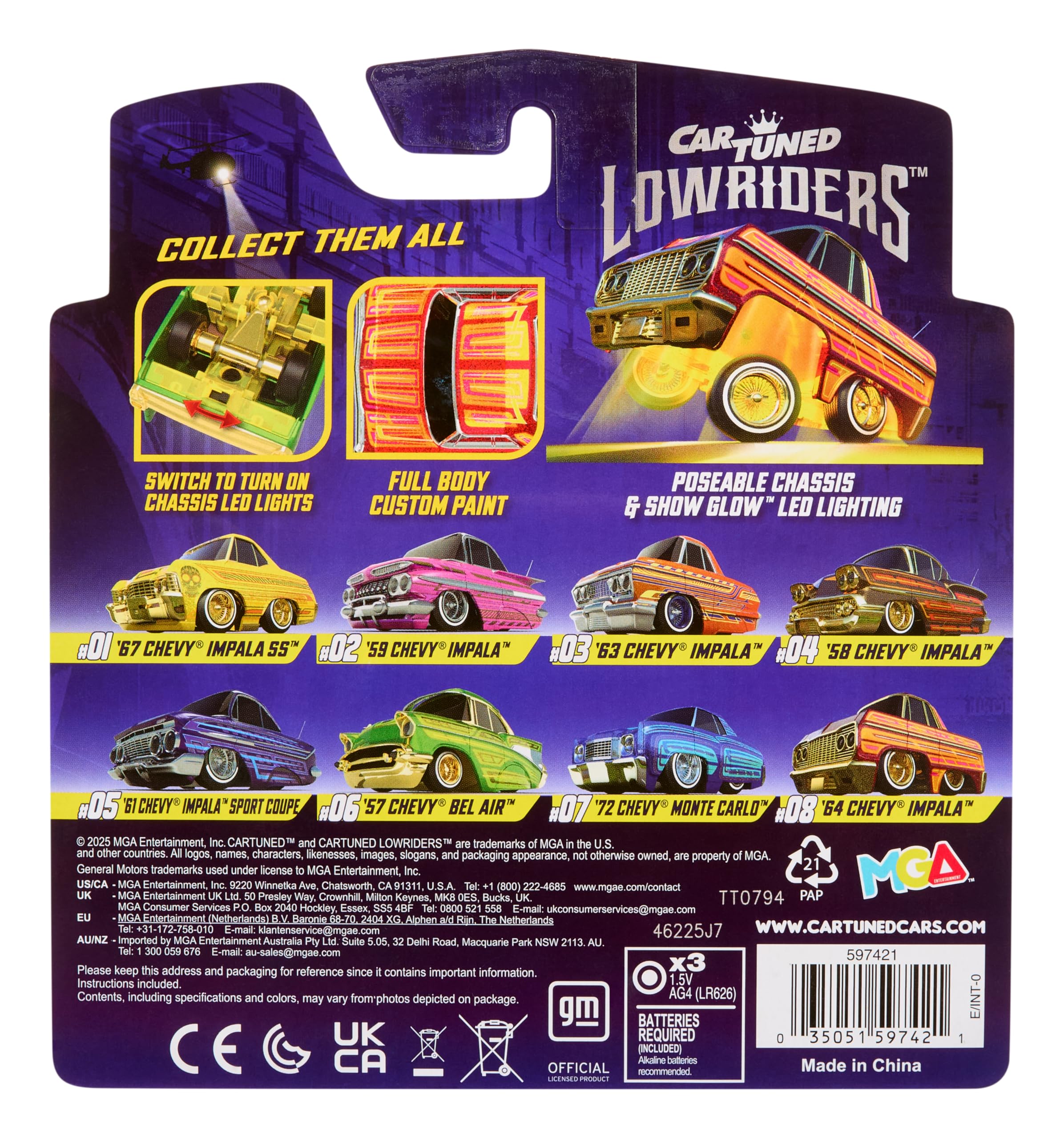 Amazon.com: CarTuned™ Lowrider Series 1-1964 Chevy Impala (Kandy